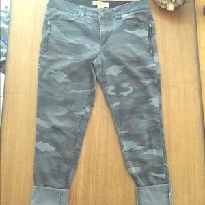 Camo denim jeans